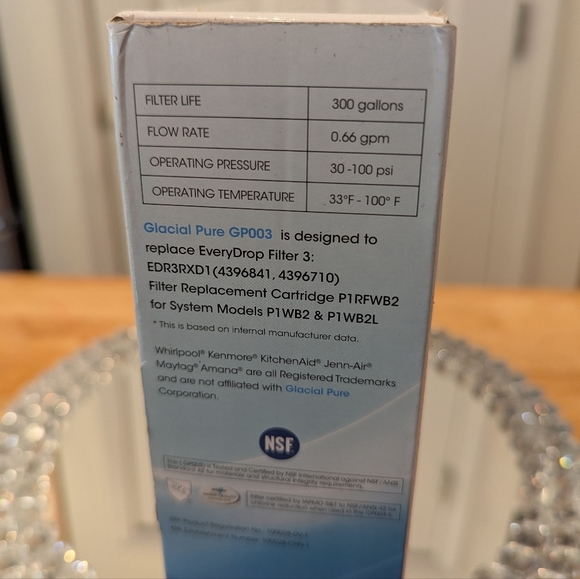 Glacial Pure Replacement Water Filter for Refrigerator NIB - Picture 5 of 5